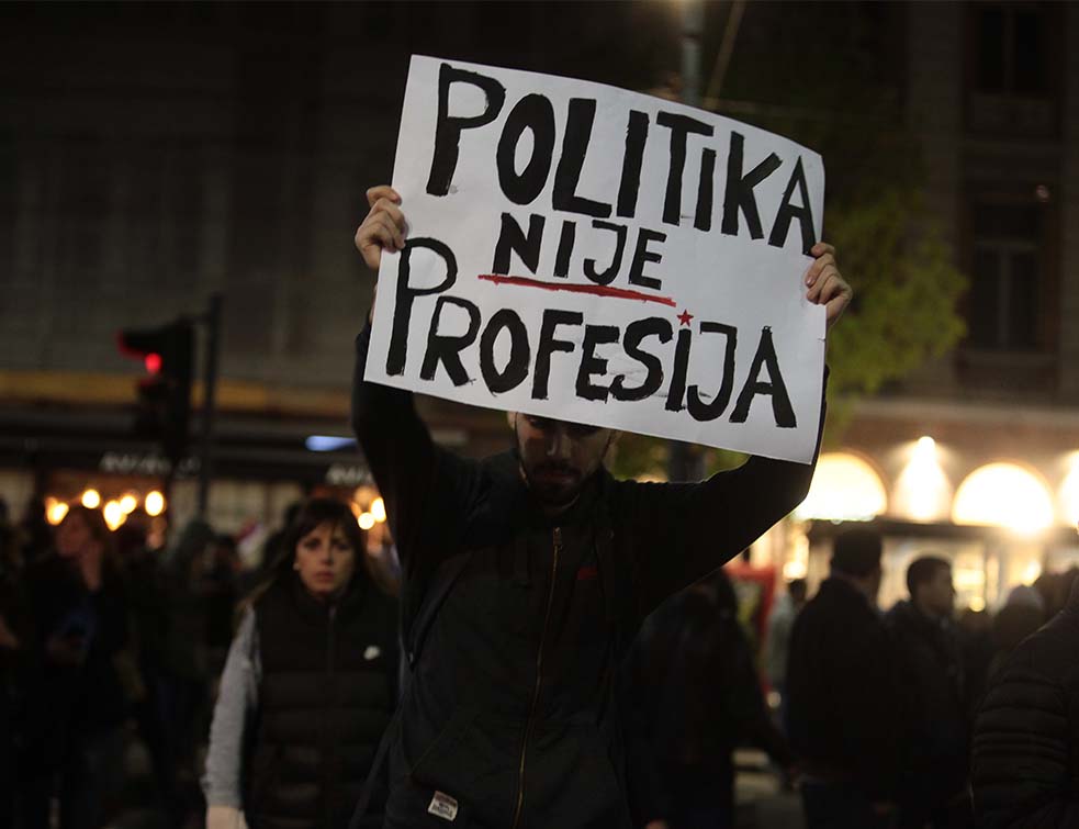 Студентски протести у Београду против диктатуре